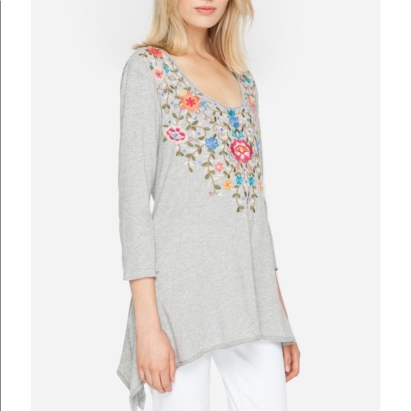 Johnny Was Tops - Johnny Was Tuscany 3/4 Sleeve Trapeze Tee